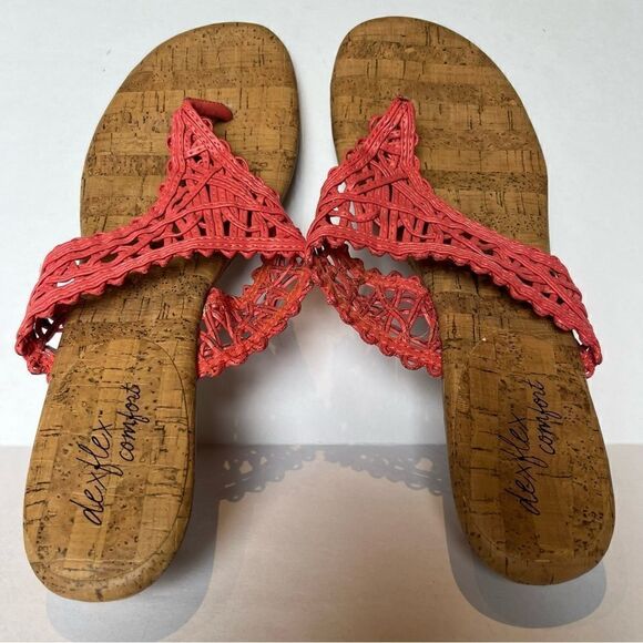 Dexflex Comfort Women's Sandals Size 9 Cork Tan/Pink - Picture 7 of 8